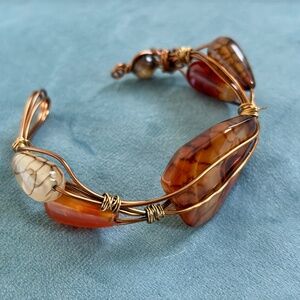 Wire Wrapped Cuff Bracelet